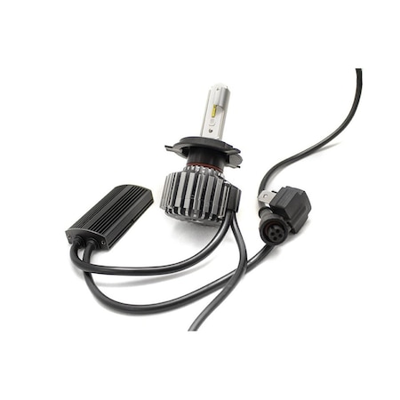 Race Sport 9007 Demoneye Led Headlight Conversion Kit W/ Driving & Rgb Accent 9007CARGB
